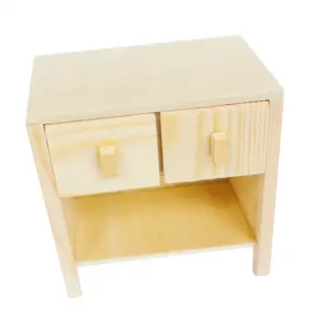 1:12 Кукольный домик Деревянный мини-стол Игрушка Миниатюрная мебель Комната Коробка Спальня