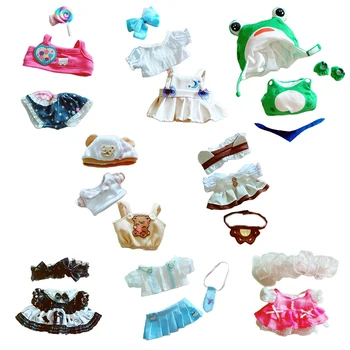 1 комплект кукольной одежды для 20 см куклы идол принцесса галстук шляпа сладкое платье костюм аксессуары для супер звезды хлопковые куклы подарок DIY