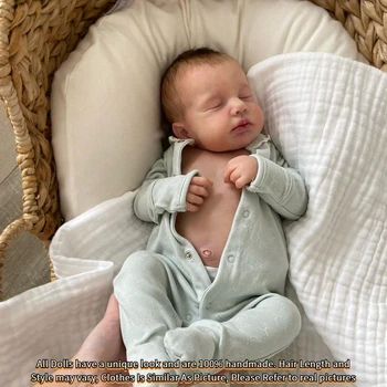 20 дюймов Reborn Boy ручной работы Soft Touch Виниловая кукла для новорожденных Loulou с аналогичной одеждой для детей Подарки на день рождения