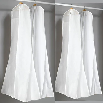 2023 Длинная свадебная сумка для пыли Вечернее платье Пылезащитный чехол Сумка для хранения свадебной одежды для одежды