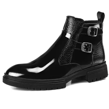 2024 Новая мода Мужские ботинки челси Роскошные итальянские повседневные туфли Деловые мужские сапоги Брендовое платье Ботильоны для мужчин Обувь