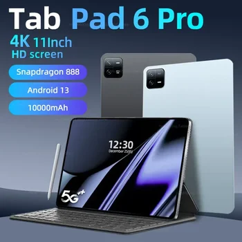 2024 Оригинальный Pad 6 Pro Snapdragon 888 Глобальная версия Планшетный ПК Android 13 10000 мАч ОЗУ 16 ГБ ПЗУ 1 ТБ 5G HD 4K Экран WIFI Mi Tab