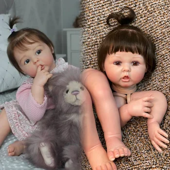 22-24 дюйма Плюшевые кукольные наборы Erin Reborn с корнями волос 3D окрашенная кожа Мягкое прикосновение Ощущение видимых вен Реалистичный комплект Reborn