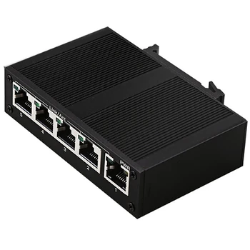 5-портовый сетевой коммутатор 100 Мбит/с Коммутатор Ethernet промышленного класса Неуправляемый промышленный разветвитель сети рельсового типа