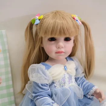 55 см Полный Силикон Винил Возрожденный Baby Doll Девочка Семья Рождественский Подарок Ребенок muñecas Reborn Princess Toddler Bebe Подарок на день рождения