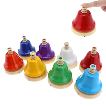 8 нот Красочный набор колокольчиков Музыкальный инструмент Музыкальная игрушка для детей раннего образования