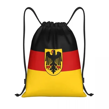 Custom Германия Флаг Кулиска Сумки для покупок Йога Рюкзаки Женщины Мужчины Немецкий Патриотический Спорт Спортзал Мешок