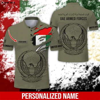 Eagle Love Флаг Объединенных Арабских Эмиратов 3D-печатная культура рубашка-поло мужская короткая уличная одежда лето дышащий высокое качество