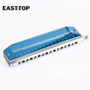 EASTTOP 16 отверстий 64-тональная профессиональная хроматическая гармоника EAP16 Новый дизайн крышки и упаковки Губной орган синего цвета