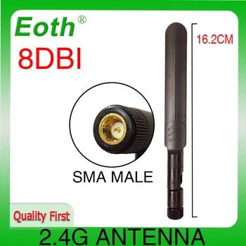 eoth 2.4G Wi-Fi антенна 5 шт. 2,4 ГГц 5,8 ГГц IOT Двухдиапазонный 8 дБи Всенаправленный WIFI антенна SMA мужской беспроводной маршрутизатор antenne