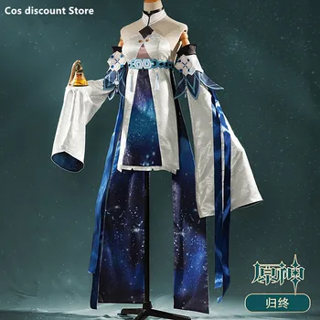 Game Genshin Impact Роза Гуйчжун Модное платье Косплей Костюм Аниме Женщины Ролевая одежда для девочек 2023 Размеры S-XL Новый