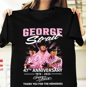 George Strait спасибо 2023 подарок для фанатов рубашка унисекс всех размеров S-3XL с длинными рукавами