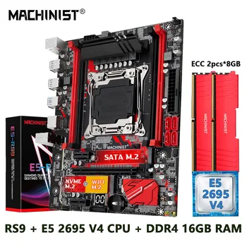 MACHINIST X99 RS9 Комплект материнской платы LGA 2011-3 Xeon E5 2695 V4 Процессор DDR4 16 ГБ ОЗУ Память M.2 NVME SATA SSD M-ATX