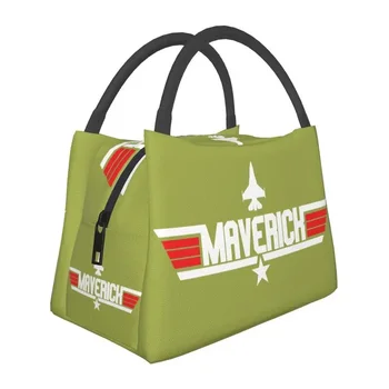 Maverick Top Gun Термоизолированная сумка для ланча Женщины Том Круз Фильм Многоразовая сумка для обеда для хранения на открытом воздухе для пикника Еда Коробка с едой