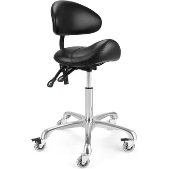 McDooFly Эргономичный седельный стул с колесиками Кресло на колесах Профессиональное кресло-седло Сверхмощный регулируемый поворотный гидравлический табурет