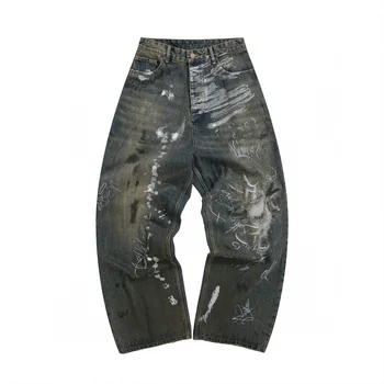 NIGO Синие джинсовые брюки с граффити Ngvp #nigo6616