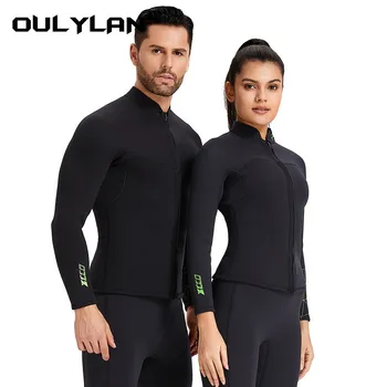 Oulylan 3 мм неопреновый водолазный костюм для мужчин и женщин подводная рыбалка кайтсерфинг серфинг серфинг подводная охота куртка брюки одежда