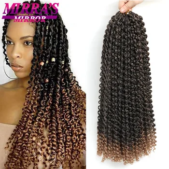 Passion Twist Hair Water Wave Вязание крючком волос для чернокожих женщин 14/18/24-дюймовые синтетические косички для искусственных косичек