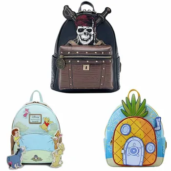 Pooh & Friends Кожаный рюкзак Stitch Модный рюкзак Высокое качество Sally Рюкзак Леди Подарки на день рождения для девочек Школьная сумка