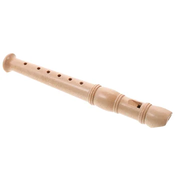 Recorder Игрушка Детский кларнет Износостойкий Удобный деревянный флейта Кларнет 6 отверстий Кларнет Сопрано Блокфлейта для домашнего обучения