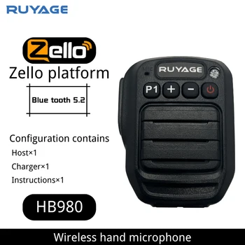 Ruayge Walkie Talkie PTT 1000 мАч Батарея Bluetooth Микрофон Беспроводной для Iphone и телефона Android Zello App,ZL20, ZL50, ZL60