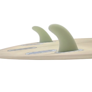 UPSURF G5 Доска для серфинга Двойные вкладки Ласты Светло-зеленый Quilhas Стекловолокно Боковые плавники для короткой доски Стабилизатор Высокая производительность 2 ребра