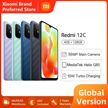 Xiaomi Redmi 12C Смартфон Глобальная версия NFC MediaTek Helio G85 Восьмиядерный 6,71 '' HD+ Дисплей 50 МП Камера 5000 мАч Батарея