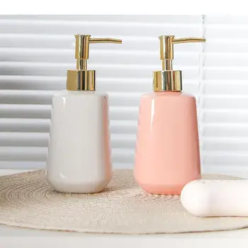 Европейский дозатор шампуня Керамические бутылки с дезинфицирующим средством Дозатор жидкого мыла Аксессуары для ванной комнаты Бутылка для лосьона для дома