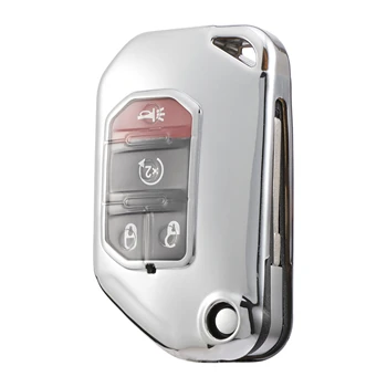 Замена для Jeep Car Key Shell Wrangler Sahara Soft TPU Keycase Автомобильный чехол для ключей для 4 ключей