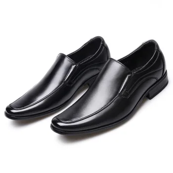 Классическая деловая мужская обувь Модная элегантная вечерняя свадебная обувь Мужчины Слип на офисе Оксфорд Туфли для мужчин Роскошные мужские d42