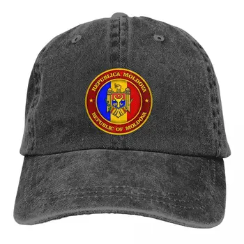 Летняя кепка Солнцезащитный козырек Молдова Хип-хоп кепки Национальный флаг Ковбойская шляпа Остроконечные шляпы