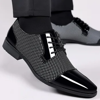Модный деловой костюм Мужская обувь для мужчин Торжественная обувь Slip on Dress Shoes Мужская обувь Оксфорды Высококачественные лоферы из искусственной кожи