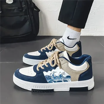 Мужская обувь Дышащая маленькая белая обувь Корейская версия Тренд Универсальные повседневные кроссовки Износостойкие спортивные кроссовки