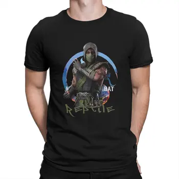 Мужские футболки Reptile 2023 Уникальные футболки из 100% хлопка Футболки с коротким рукавом Mortal Kombat Футболки с принтом