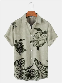 Мужчины Гавайи Рубашка Infauna Одежда с коротким рукавом Оверсайз Одежда 3D-печать Dazn Мужские пляжные рубашки Уличная одежда Harajuku Tees Лето