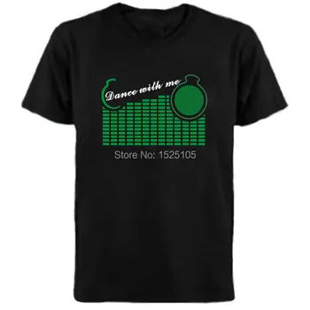 Музыкальная вечеринка Эквалайзер el Светящаяся футболка с 4 шт. Батарея AAA инвертор Бесплатная доставка
