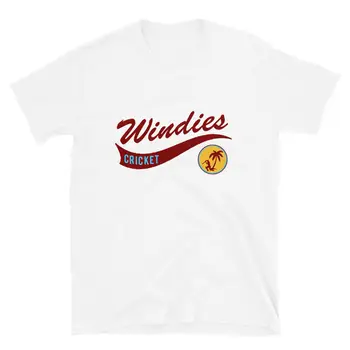 Новая Вест-Индия Windies Карибский крикет Мягкая белая хлопковая футболка с длинными рукавами