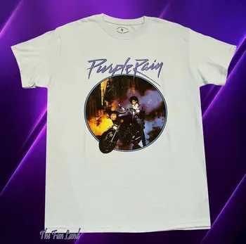Новая голубая мужская классическая футболка Prince Purple Rain The Revolution 1984