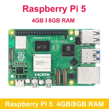 Новое поступление Raspberry Pi 5 Плата 4 ГБ 8 ГБ ОЗУ BCM2712 2,4 ГГц VideoCore VII GPU 4Kp60 PCIe 2.0 RTC Кнопка питания Raspberry Pi 5