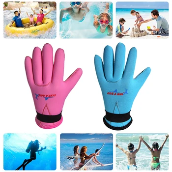 Новый 1 пара 3 мм неопреновые детские перчатки для дайвинга Мальчики Девочки Теплые прочные нескользящие перчатки для плавания Снорклинг Серфинг Защитные перчатки