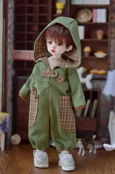  одежда для куклы БЖД, подходящая для размера 1/6, симпатичная кукольная одежда, комбинезон для ежедневной работы, одежда для кукол БЖД, повседневная одежда в стиле ретро, аксессуары для куклы