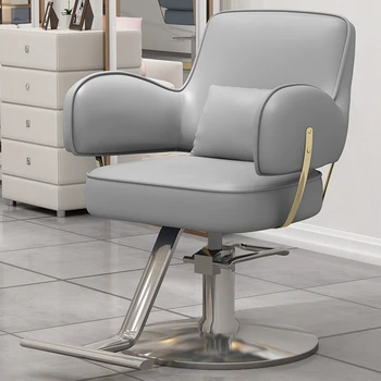  Парикмахерские стулья из нержавеющей стали Парикмахерские Специальные парикмахерские кресла Стул для салона красоты Современный салон мебели Подъемник Поворотное сиденье