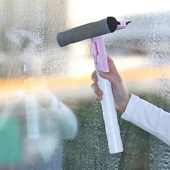  Скребок для оконных стекол с пульверизатором, для очистки и мытья стекла зеркала автомобиля в ванной комнате