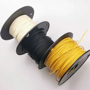 Тканевой предварительно окрашенный 22-ваттный 7-жильный гитарный шнур в стиле ретро, 30 футов (10-желтый / 10-белый / 10-черный)