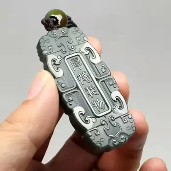 ювелирные изделия Hetian Qingyu Натуральный кулон ручной работы Тщательное резное ожерелье